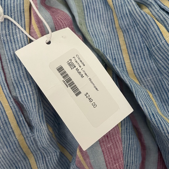 FRAME striped linen romper - Picture 4 of 4